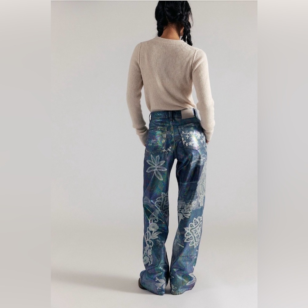 We The Free Tinsley Printed High-Rise Illusions Jeans Size 26 NWT - Picture 2 of 16